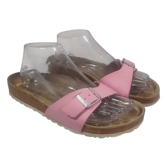 Birkenstock Madrid Buckle Orchid Pink Slide Sandals Size 38 - Picture 1 of 7
